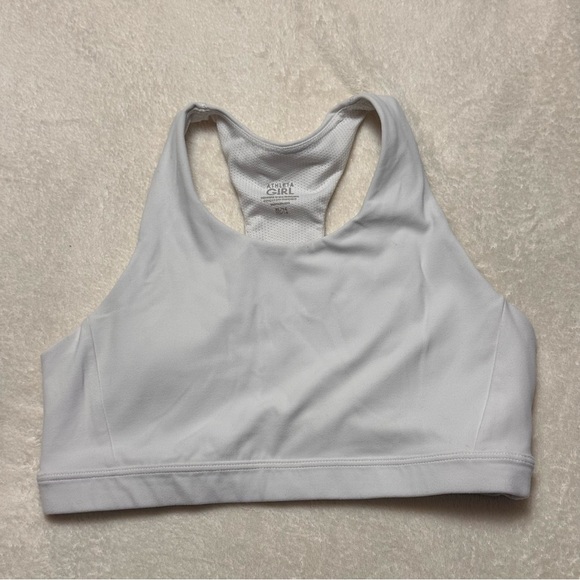 Athleta Girl White Sports Bra XL 14 - Picture 1 of 6